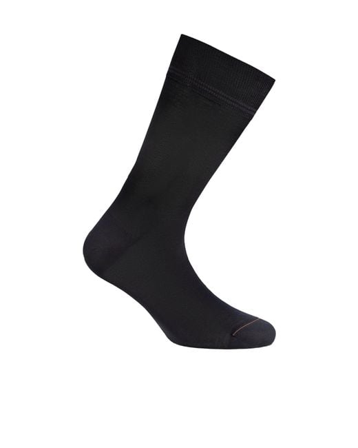 Zegna Black Cotton Socks for men