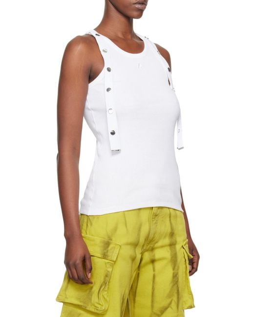 The Attico White Sleeveless Tops