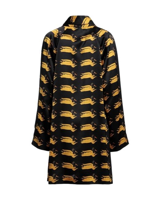 Burberry Black Satin Shirt Dress