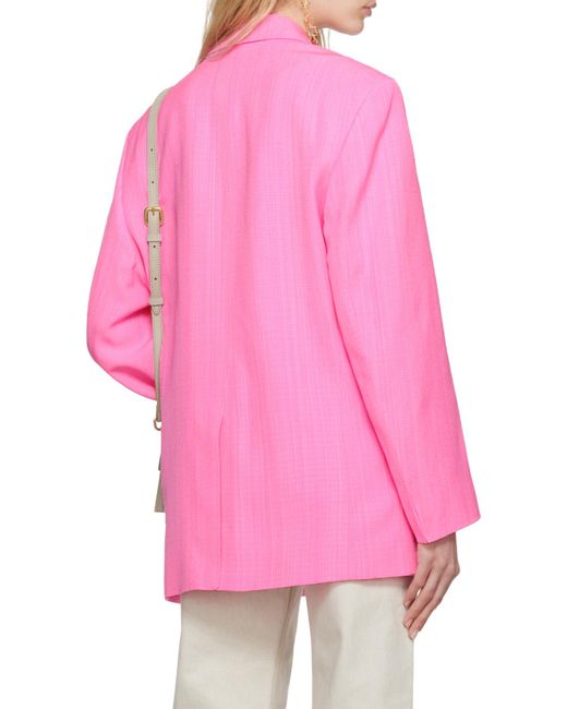 Jacquemus Pink Square Long-Sleeved Jacket