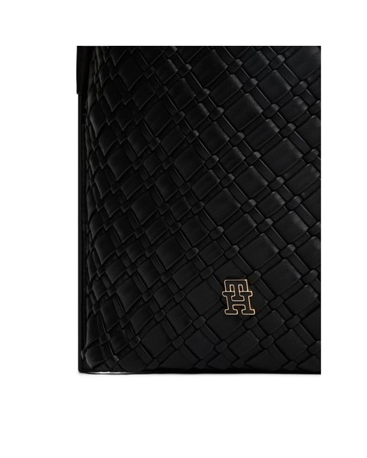 Tommy Hilfiger Black Solid Color Shoulder Bag