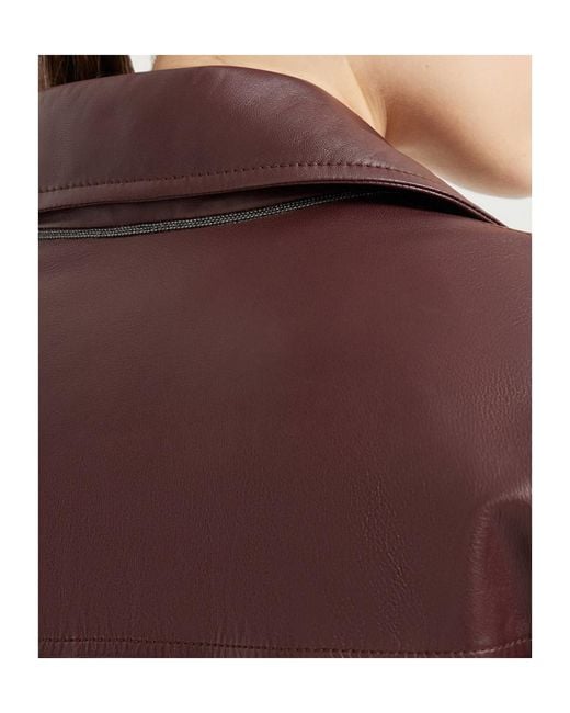 Brunello Cucinelli Brown Monili Detail Bomber Jacket