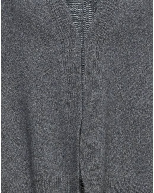 Rick Owens Gray Stylish Solid Color Knitted Long Sleeve Top
