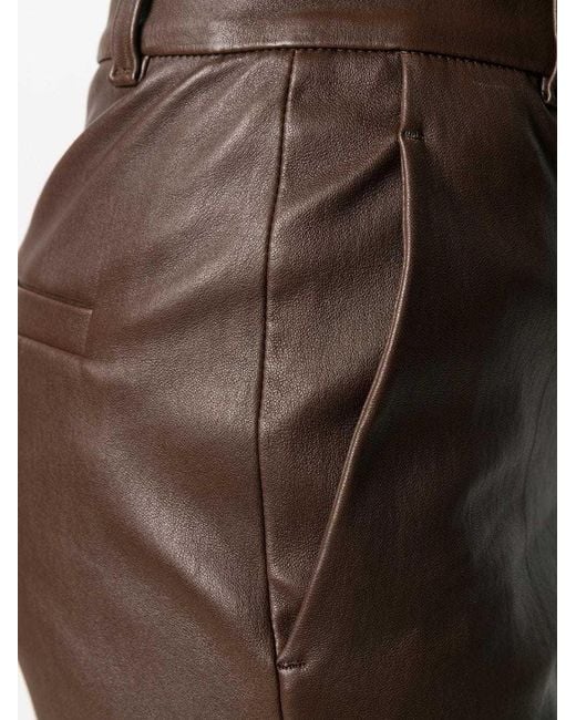 Brunello Cucinelli Brown High-Waisted Cropped Trousers