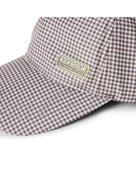 Barbour Gray Check Baseball Cap