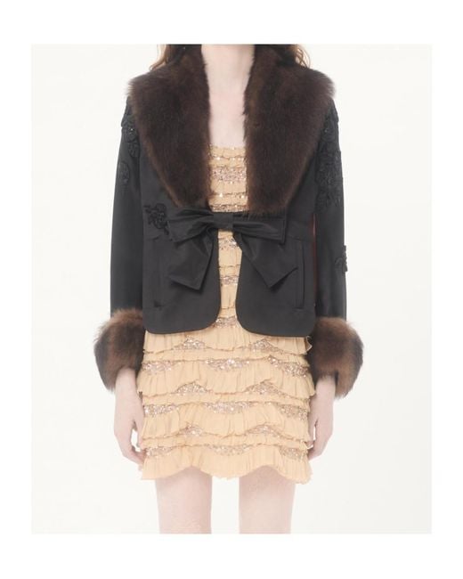 Valentino Black Long-Sleeved Shawl