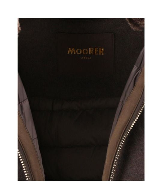 Moorer Black High-Collar Jacket for men
