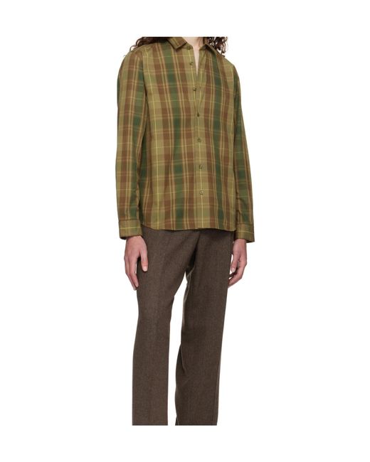 Boss Green Plaid Shirt for men