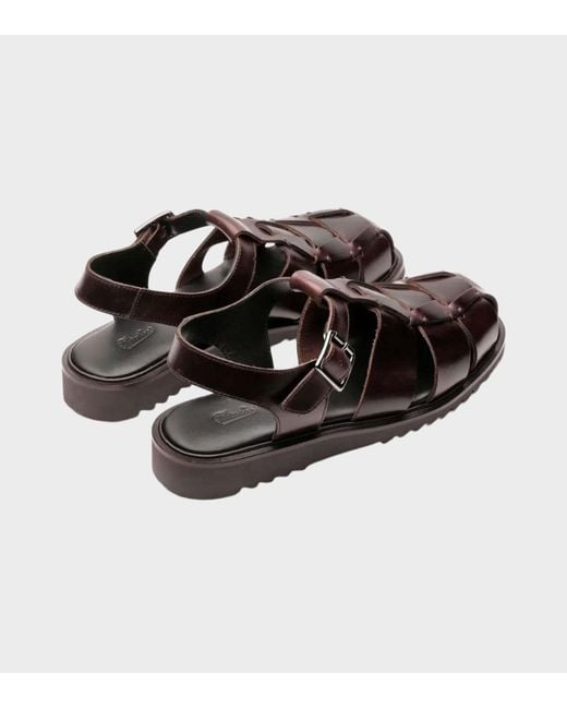 Paraboot Brown Buckle Round-Toe Sandals