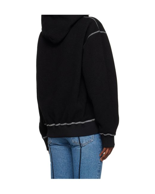 MM6 by Maison Margiela Black Long-Sleeved Hoodie