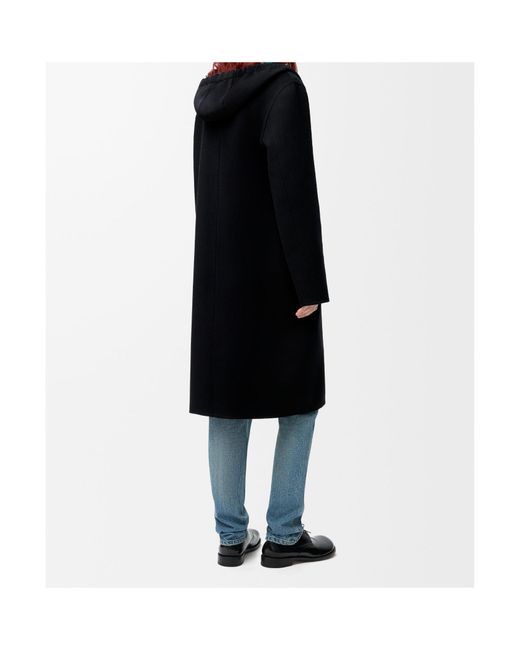 Loewe Black Hooded Cuff Coat for men