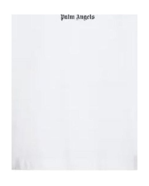 Palm Angels White Broken Palm Print T-Shirt for men