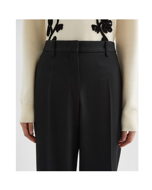 Jil Sander Black Wool Gabardine Tailored Trousers
