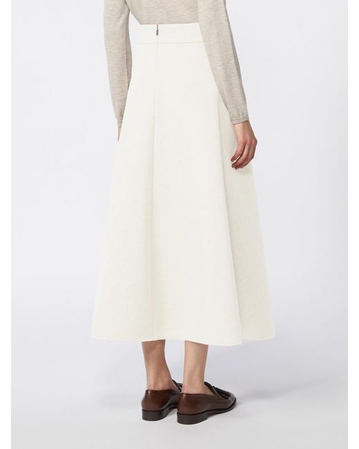 Max Mara White Long Skirt