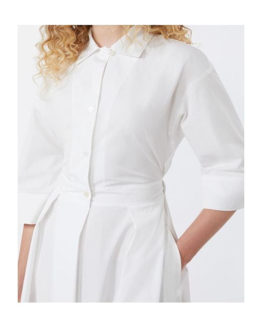 Weekend by Maxmara White Belted Midi Shirt Dress