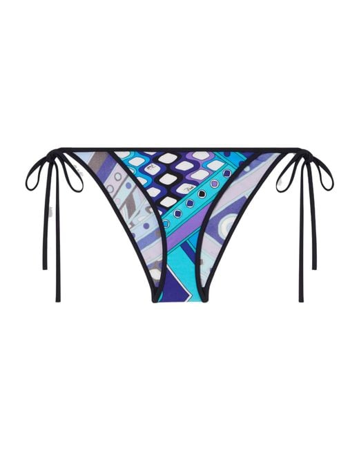 Emilio Pucci Blue Printed Bikini Briefs