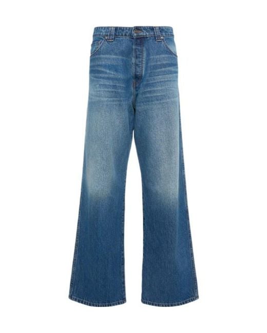 Khaite Blue Winslow Mid Rise Denim Baggy Jeans