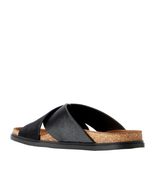 The Row Black Cross-Strap Sandals