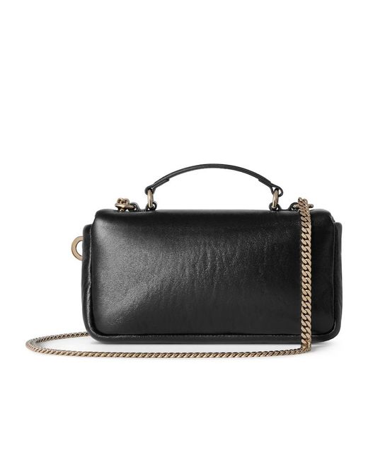 Gucci Black Gg Milano Mini Top Handle Bag