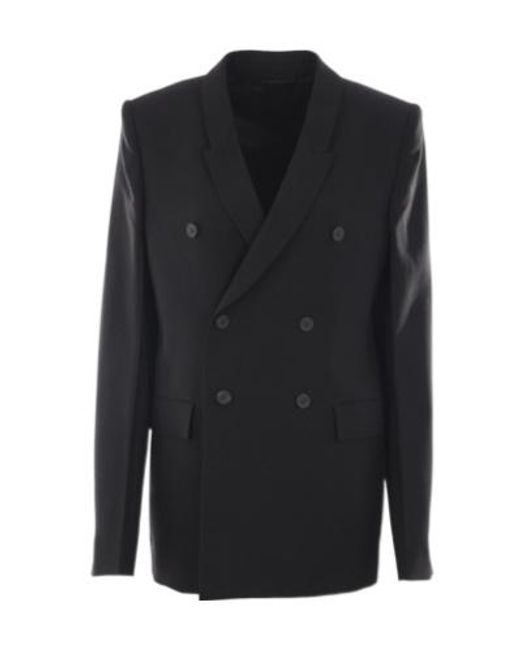 Rick Owens Black Double-Breasted Jacket