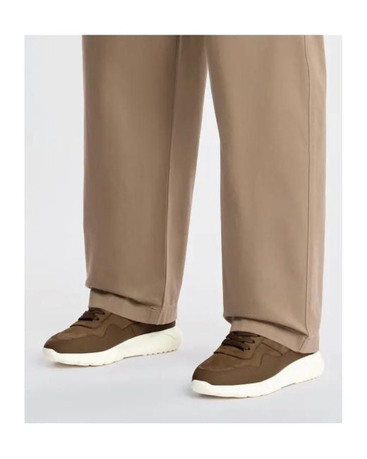 Hogan Brown Interactive 3 Lace-Up Sneakers for men