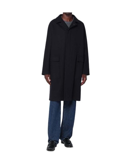 Tagliatore Blue Long-Sleeved Coat for men