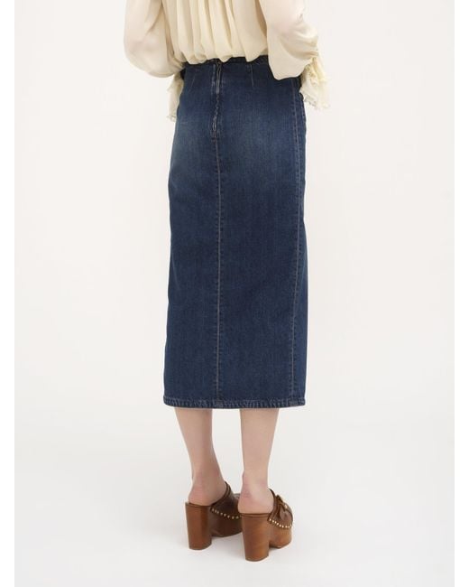 Chloé Blue Chloé Denim Midi Skirt