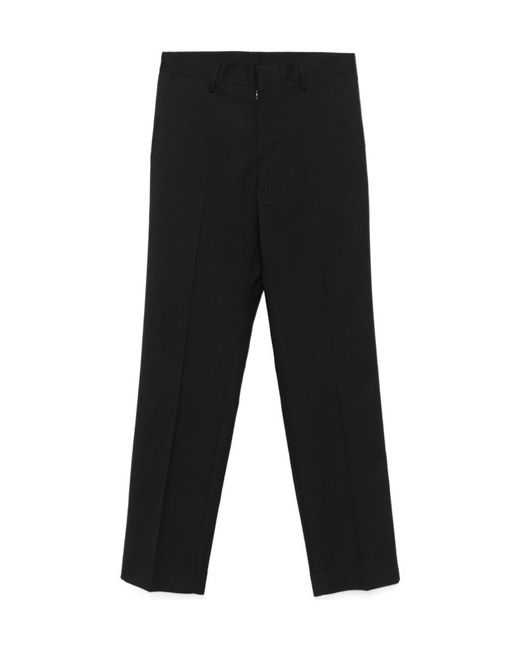 MM6 by Maison Margiela Black Numbers-Motif Straight-Leg Trousers for men