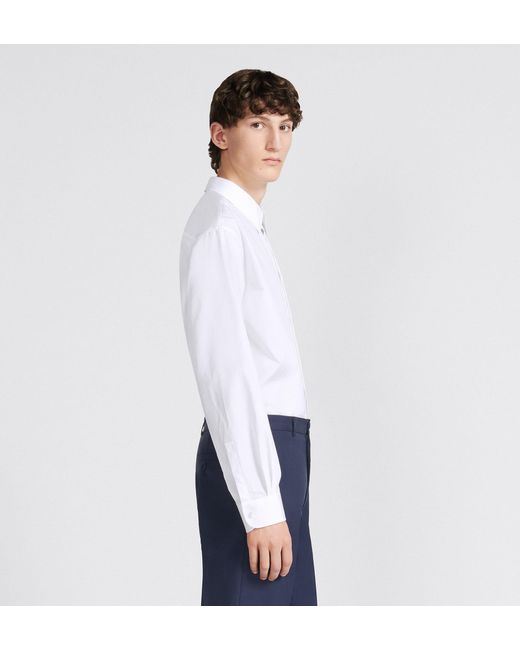 Dior White Homme Long-Sleeved Button-Up Shirt for men