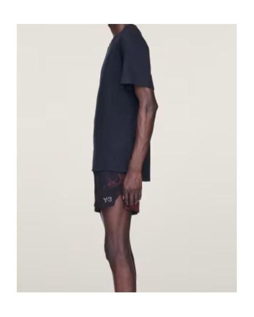 Y-3 Blue Running Short Sleeve T-Shirt for men