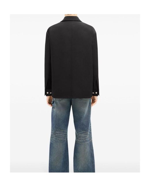 Courreges Black Courrèges Retro Twill Oversized Shirt for men