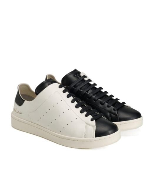 Y-3 White Perforated Low-Top Sneakers for men