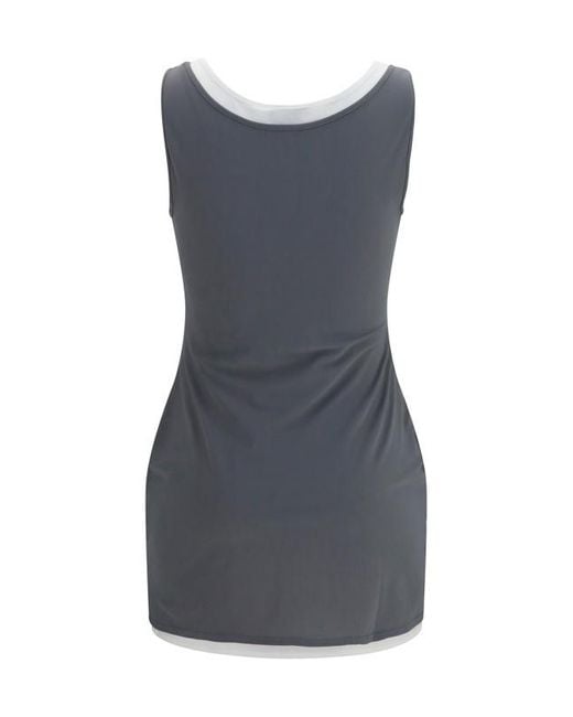 Miu Miu Gray Short Stretch Jersey Dress