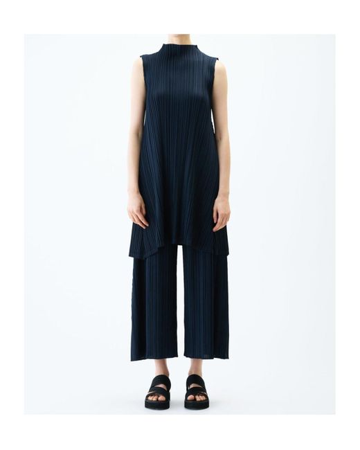 Pleats Please Issey Miyake Blue Mellow Pleats