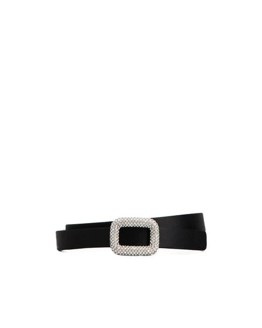 Roger Vivier White Viv' Choc Strass Buckle Belt