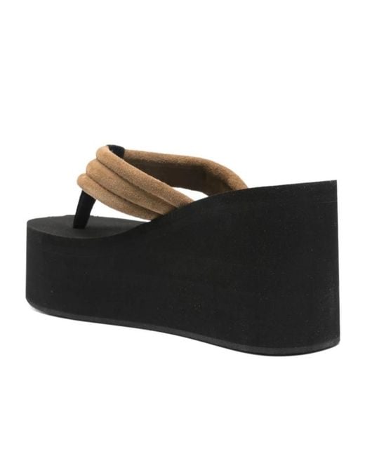 Coperni Black Logo Patch Sandals