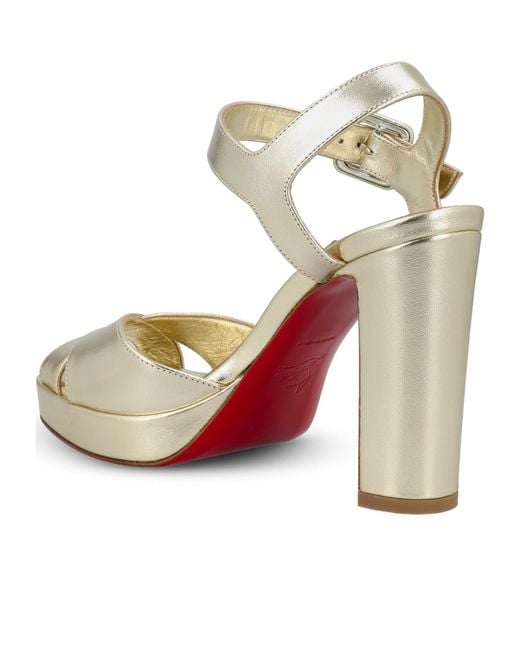 Christian Louboutin Metallic Cora Heeled Sandals