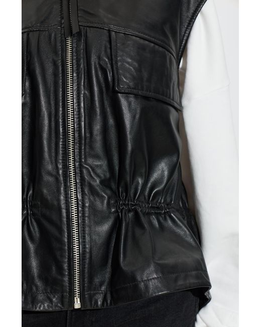 AllSaints Black High-Necked Vest
