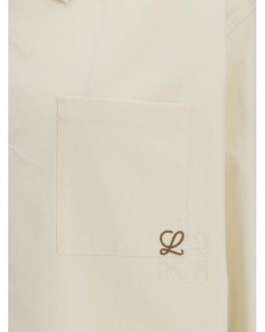 Loewe White Button-Up Regular Fit Shirt for men