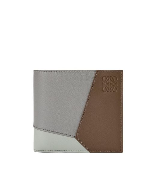 Loewe Gray Puzzle Bifold Coin Wallet for men