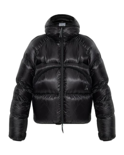 Roa Black Lithe Hooded Puffer Jacket for men