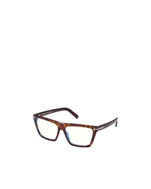 Tom Ford White Eyewear Rectangle-Frame Glasses