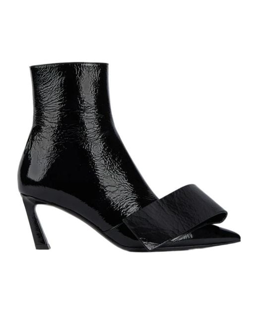 Givenchy Black Twisted Ribbon Ankle Boots