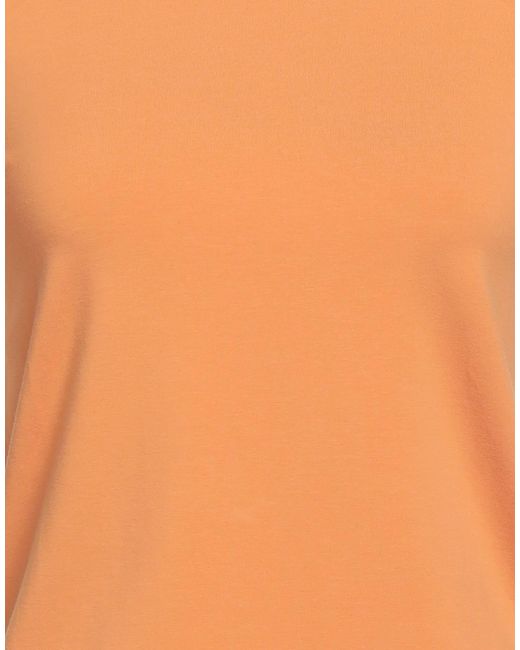 Weekend by Maxmara Orange Solid Color Short Sleeve T-Shirt