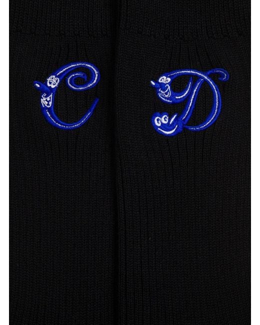 Dior Black Logo Knitted Socks for men