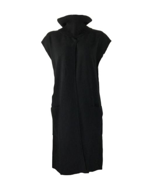 Max Mara Black Sleeveless Knitted Cardigan