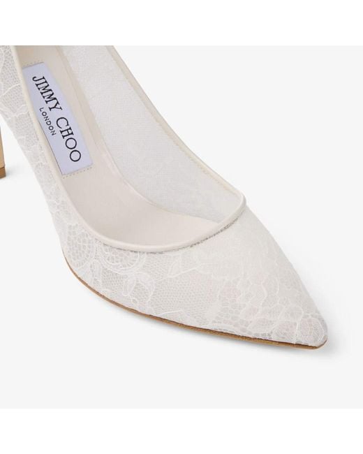 Jimmy Choo White Romy 85 Pointed-Toe High Heels