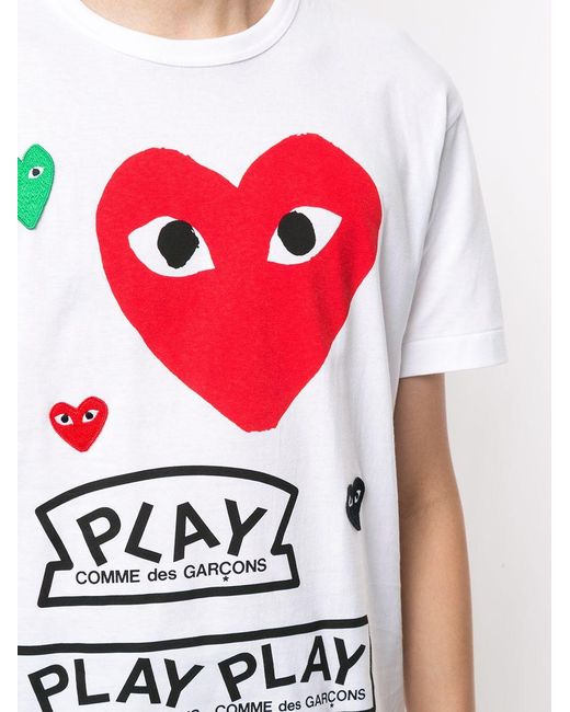 Comme des Garçons Red Heart-Patch T-Shirt for men