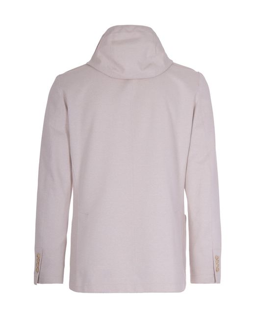 Eleventy Multicolor Drawstring Hooded Jacket for men