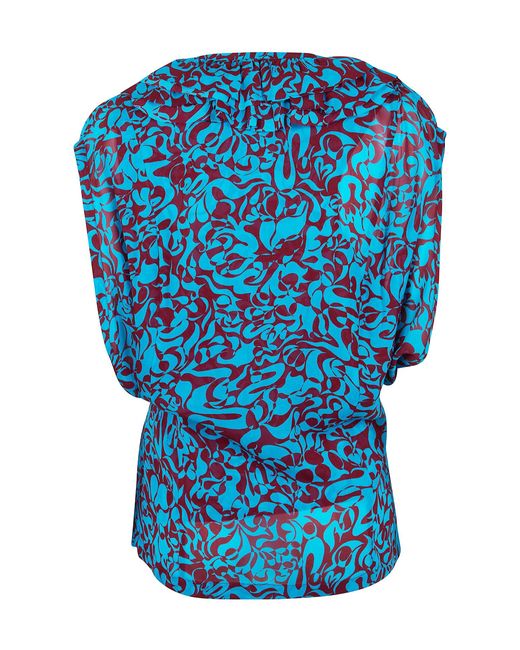Dries Van Noten Blue Printed Sleeveless Top